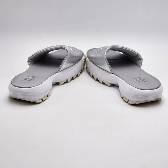 Fila Y2K RARE Creeper Waterproof Silver Slide Sandals Size 7 - Picture 5 of 10
